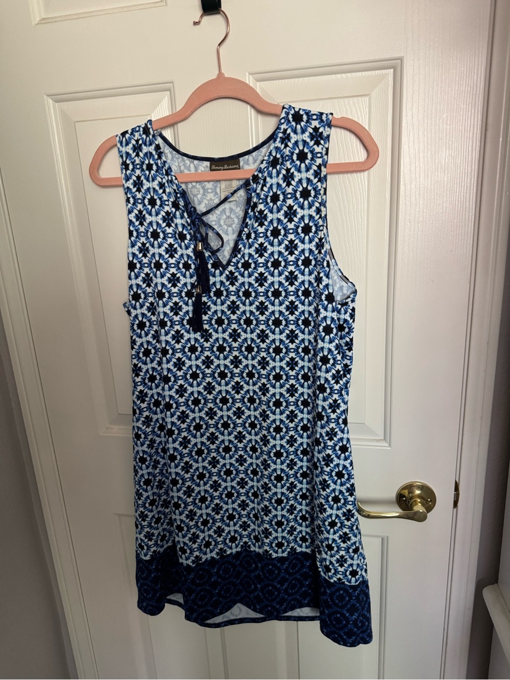 Tommy Bahama Blue and White Floral Halter Dress